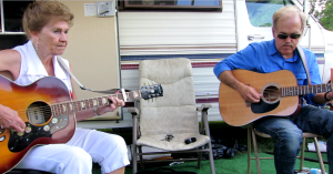 Brigid Drody and Brian Morris at the Snowman Trailer - September 1, 2013 (Photo by Glenn Patterson)